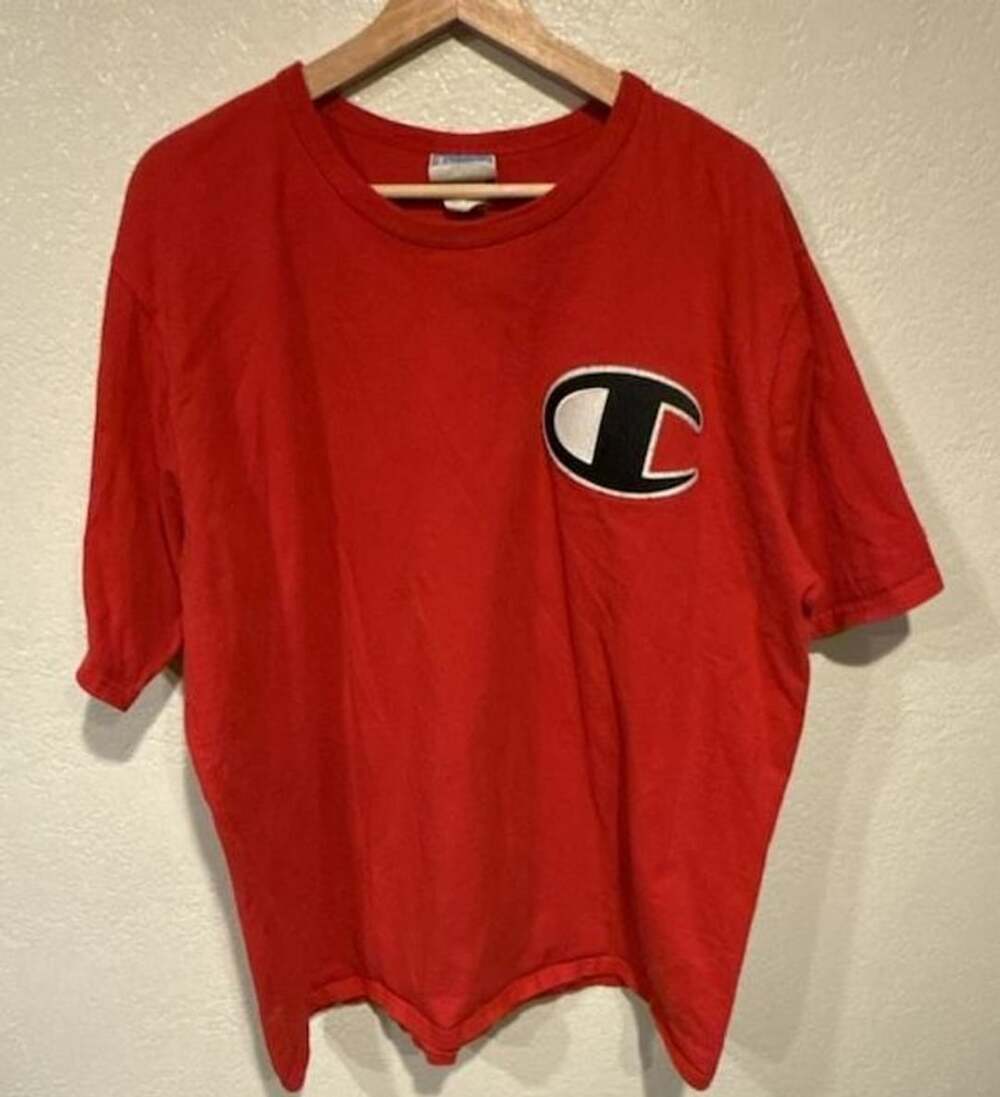 Champion T-Shirt Size XXL Red Big C Logo Applique Tee